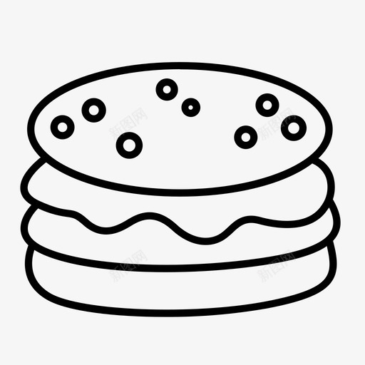 汉堡包快餐餐食图标svg_新图网 https://ixintu.com 快餐 汉堡包 餐食