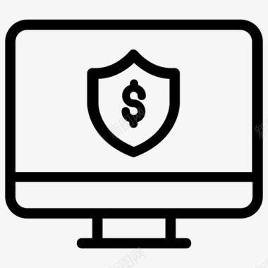 在线支付保护银行安全金融保护图标图标