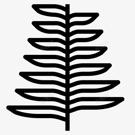 蕨类植物2号树线形图标svg_新图网 https://ixintu.com 2号树 植物 线形 蕨类
