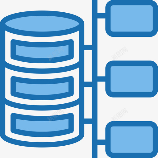 数据库在线营销13蓝色图标svg_新图网 https://ixintu.com 在线 数据库 营销 蓝色