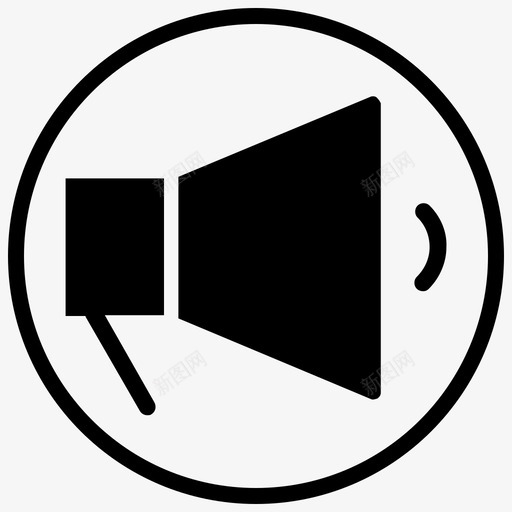 音量电子商务营销图标svg_新图网 https://ixintu.com 促销 填充 扬声器 电子商务 营销 音量