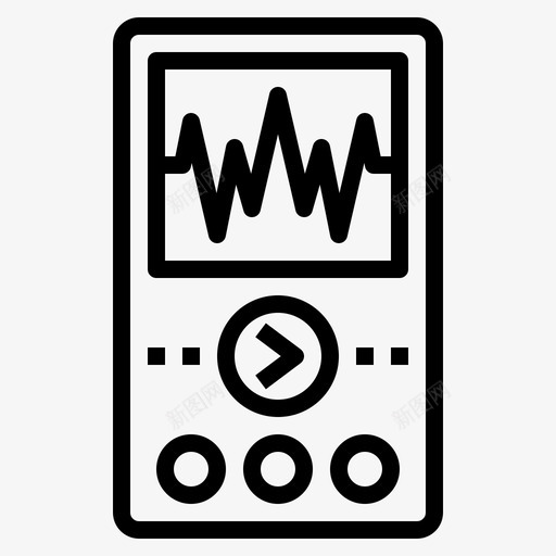 音乐播放器旅行工具1线性图标svg_新图网 https://ixintu.com 旅行工具1 线性 音乐播放器