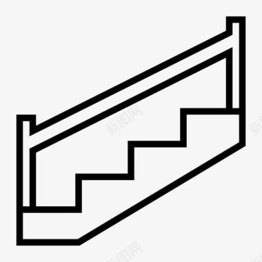 室内楼梯内部楼梯栏杆楼梯图标图标