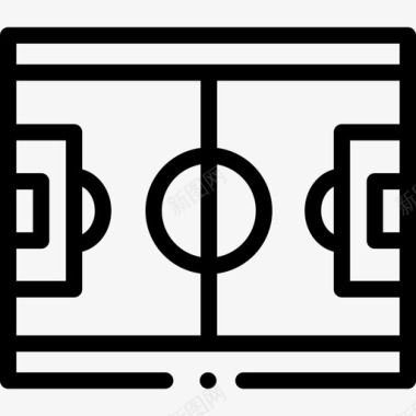 足球场运动80直线型图标图标
