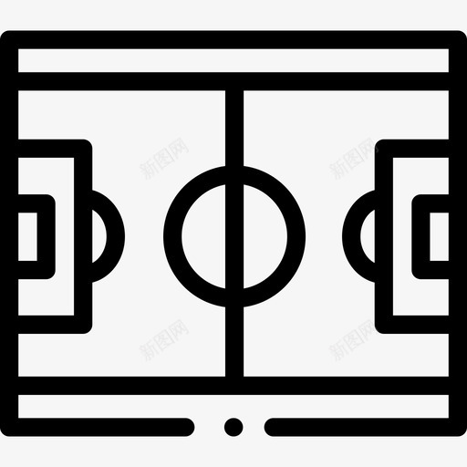 足球场运动80直线型图标svg_新图网 https://ixintu.com 直线型 足球场 运动80