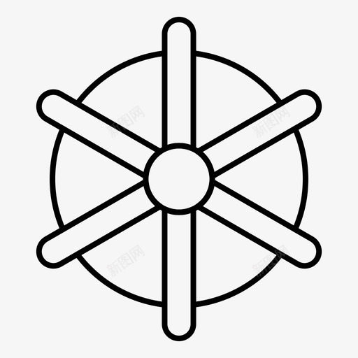 船舵船轮图标svg_新图网 https://ixintu.com 地图针 舵 船 船轮