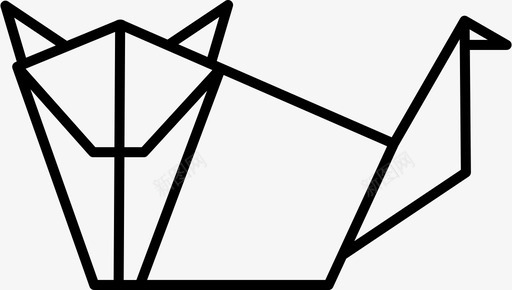 折纸动物猫图标图标