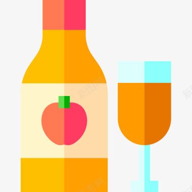 苹果酒圣诞食品和饮料图标图标