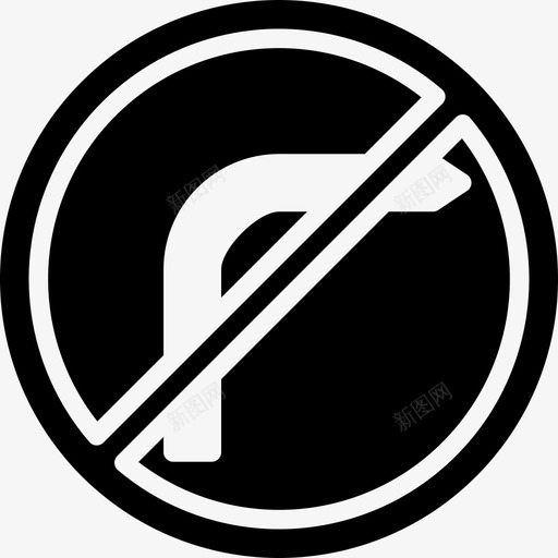 禁止右转英国路标2加油图标svg_新图网 https://ixintu.com 加油 右转 禁止 英国 路标