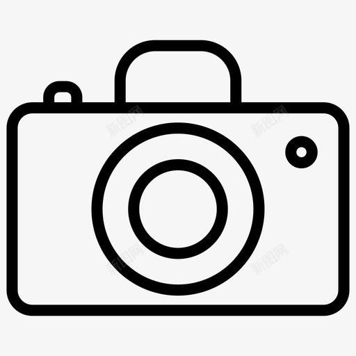 相机点击拍照图标svg_新图网 https://ixintu.com 加粗 图片 拍照 时尚 点击 相机 粗线条