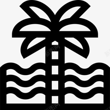 哥伦比亚棕榈树9号线状图标图标