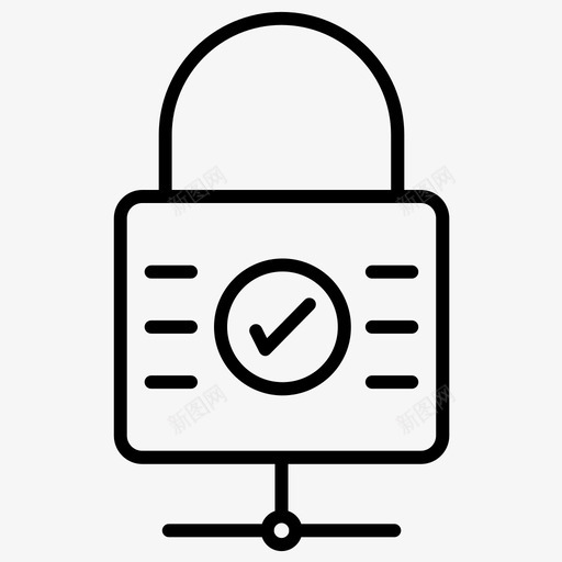 锁定安全在线营销粗体线条集98图标svg_新图网 https://ixintu.com 在线 安全 粗体 线条 营销 锁定