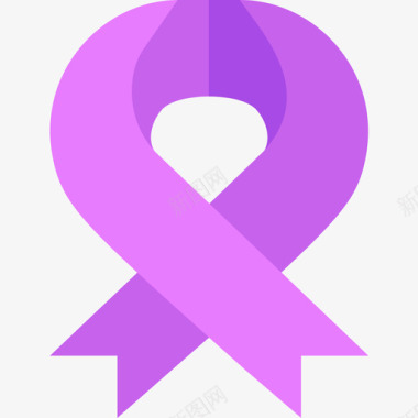 紫色丝带女权主义6扁平图标图标