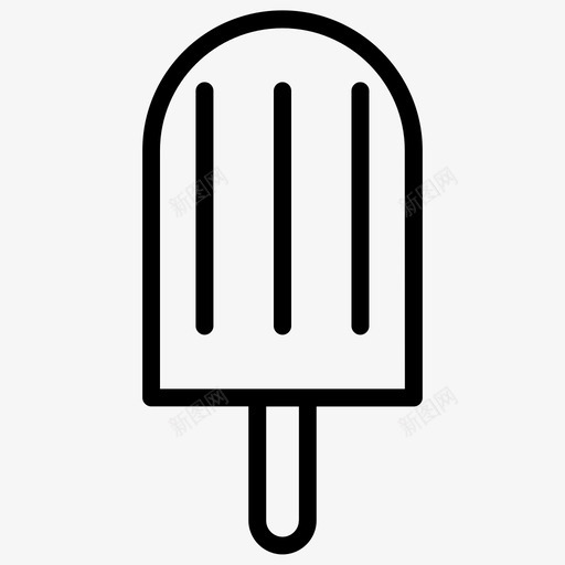 冰食物冰淇淋图标svg_新图网 https://ixintu.com 冰棍 冰棒 冰淇淋 加粗 图标 粗线 食物