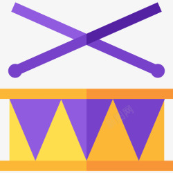 6个圆饼图标儿童玩具6个鼓图标高清图片