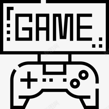 Gamepad游戏72线性图标图标