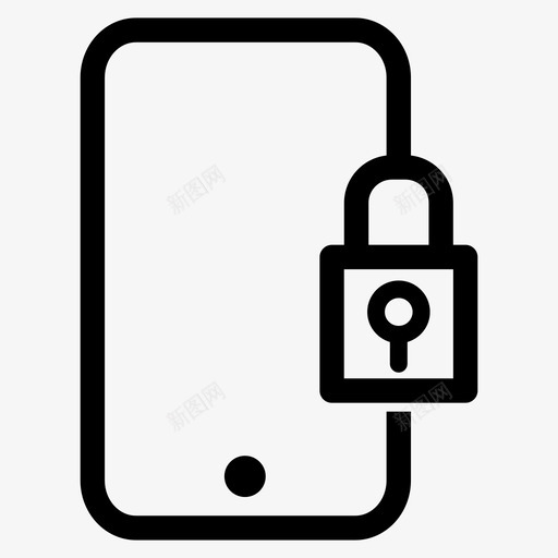 锁屏锁定电话图标svg_新图网 https://ixintu.com ii 安全 用户界面 电话 锁定 锁屏