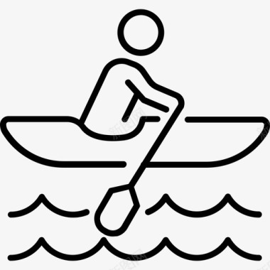 划船人运动图标图标
