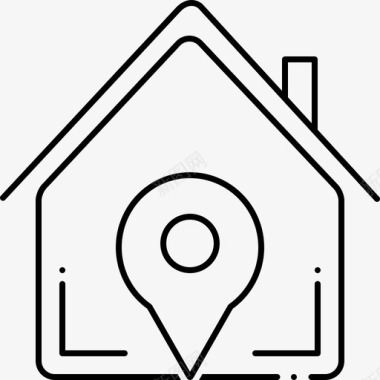 房地产位置住宅导航图标图标