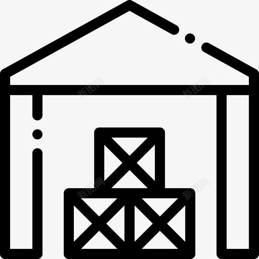 仓库包装5线性图标svg_新图网 https://ixintu.com 仓库 包装 线性