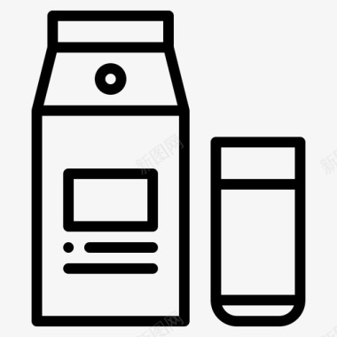 牛奶饮料玻璃杯图标图标