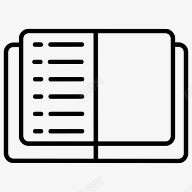 书籍办公文具开本图标图标