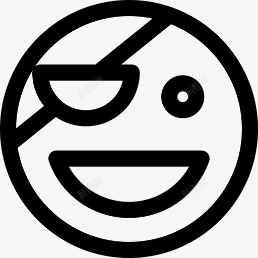海盗笑脸和人4直系图标svg_新图网 https://ixintu.com 海盗 直系 笑脸