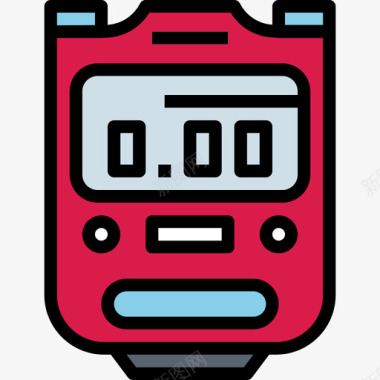 秒表健身健身房3线性颜色图标图标