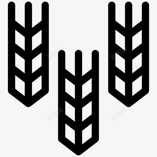 小麦植物农业和农业概况图标svg_新图网 https://ixintu.com 农业 小麦 植物 概况
