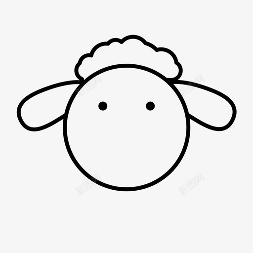 动物图标-线性-羊svg_新图网 https://ixintu.com 动物图标-线性-羊 动物 简约 圆润 可爱 大象 线性 羊