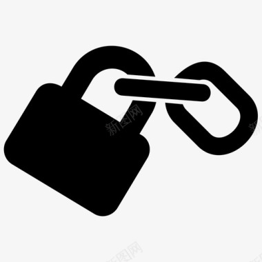 锁链加锁挂锁安全图标图标