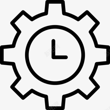 时间管理125办公室线性图标图标