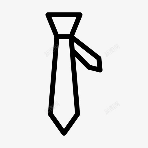 领带布料服装图标svg_新图网 https://ixintu.com 布料 时装 时装和布料线条雕文 服装 领带