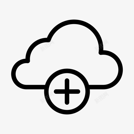 添加云数据库图标svg_新图网 https://ixintu.com plus 数据库 服务器 添加