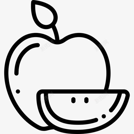 苹果水果15直系图标svg_新图网 https://ixintu.com 水果15 直系 苹果