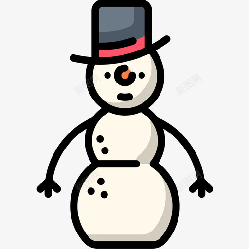 雪人圣诞202线性颜色图标svg_新图网 https://ixintu.com 圣诞 线性 雪人 颜色