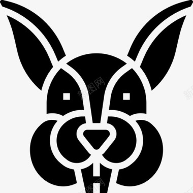 兔子兽首2雕文图标图标