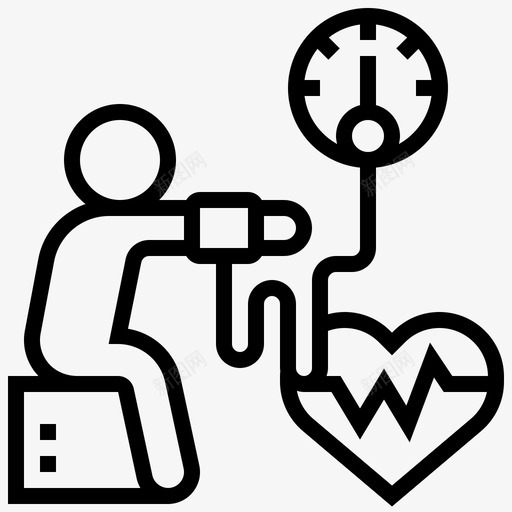 血压健康检查5线性图标svg_新图网 https://ixintu.com 健康 检查 线性 血压