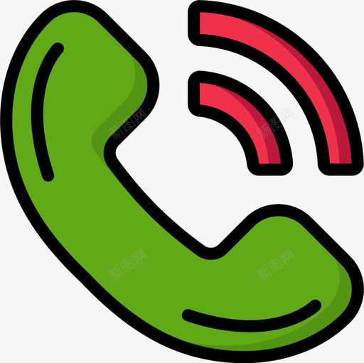 电话移动接口5线颜色图标svg_新图网 https://ixintu.com 接口 电话 移动 颜色