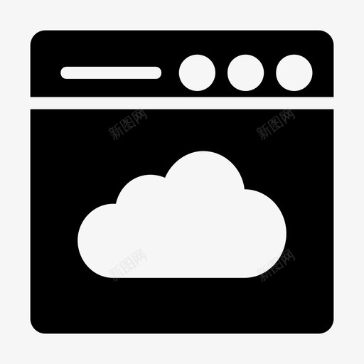 云在线页面图标svg_新图网 https://ixintu.com web 在线 字形 服务器 金融投资 页面