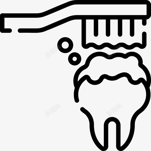 刷牙卫生常规18线性图标svg_新图网 https://ixintu.com 刷牙 卫生常规18 线性