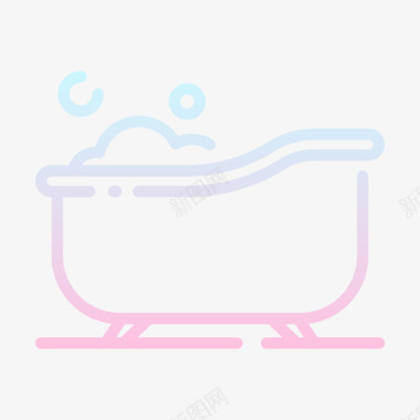 浴缸婴儿淋浴28梯度图标图标