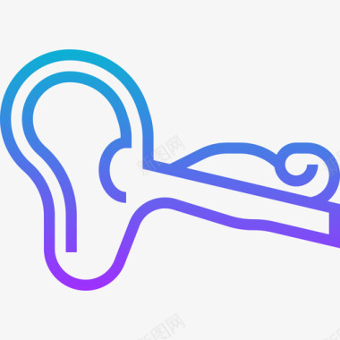 耳人体器官5梯度图标图标
