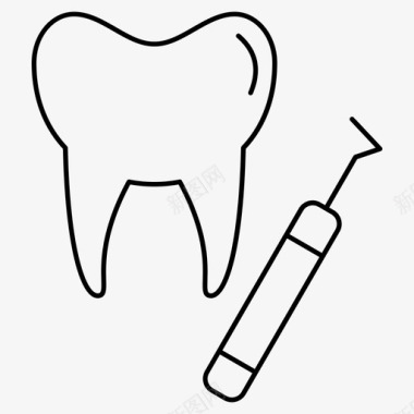 牙齿牙科医用图标图标