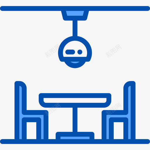 餐桌家装29蓝色图标svg_新图网 https://ixintu.com 家装 蓝色 餐桌