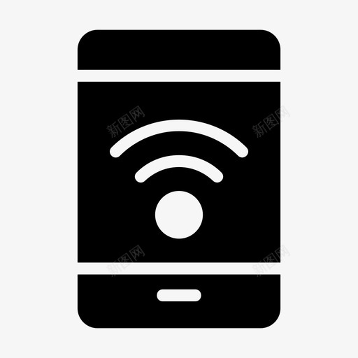 wifi设备手机图标svg_新图网 https://ixintu.com wifi 信号 手机 托管 标志 标志符 电话 符号 管线 设备