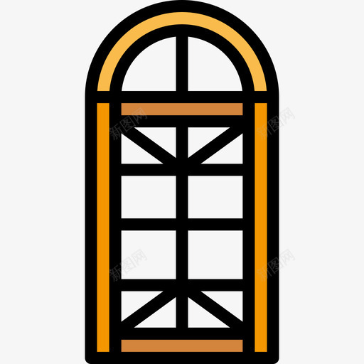 窗户建筑46线颜色图标svg_新图网 https://ixintu.com 建筑 窗户 颜色