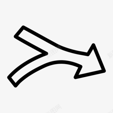 箭头连接路径方向合并图标图标