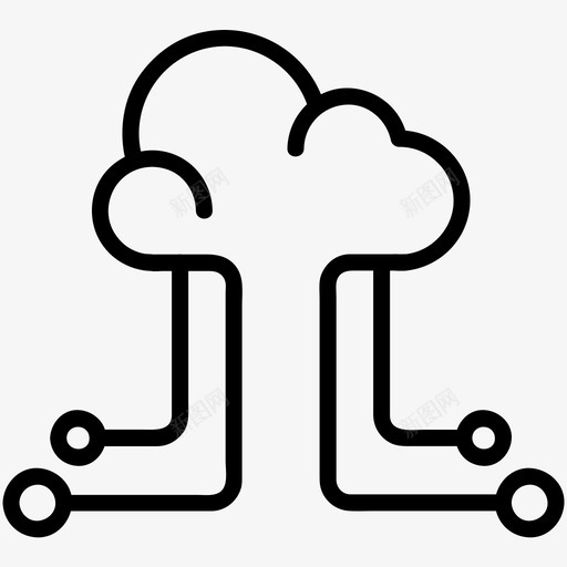 数据共享云数据库图标svg_新图网 https://ixintu.com 云 云服务 数据共享 数据库 服务器 网络
