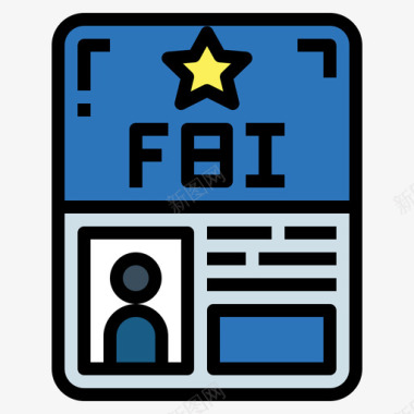 徽章fbi3线纹颜色图标图标